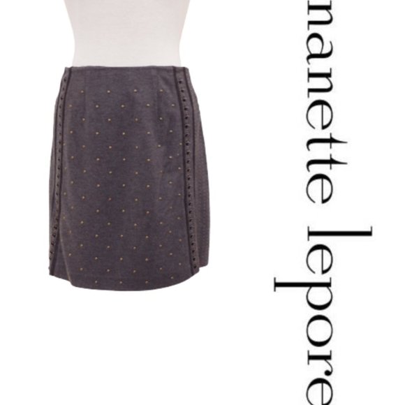 Nanette Lepore Embellished Double Knit Skirt- Sz. 4 - Picture 2 of 6